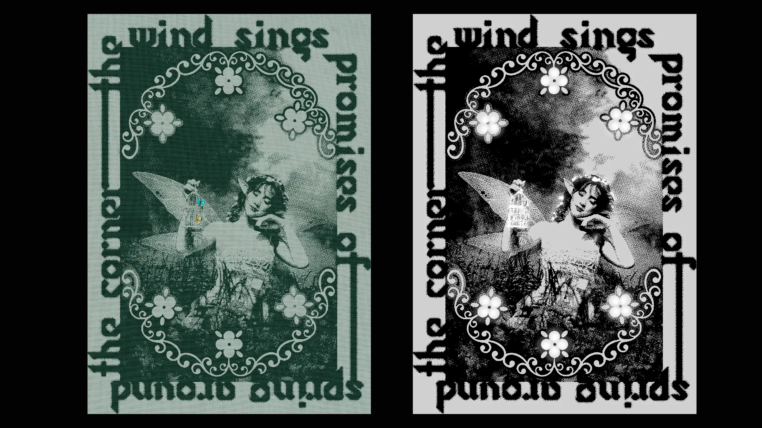 Posters about the arrival of springtime